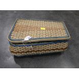 Shaped sewing basket and contents