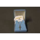 9 ct gold crucifix and chain