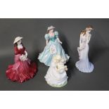 Four Coalport figurines "Kathleen", "Winter",