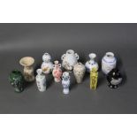 Collection of miniature oriental vases