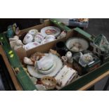 Two boxes of part tea sets,