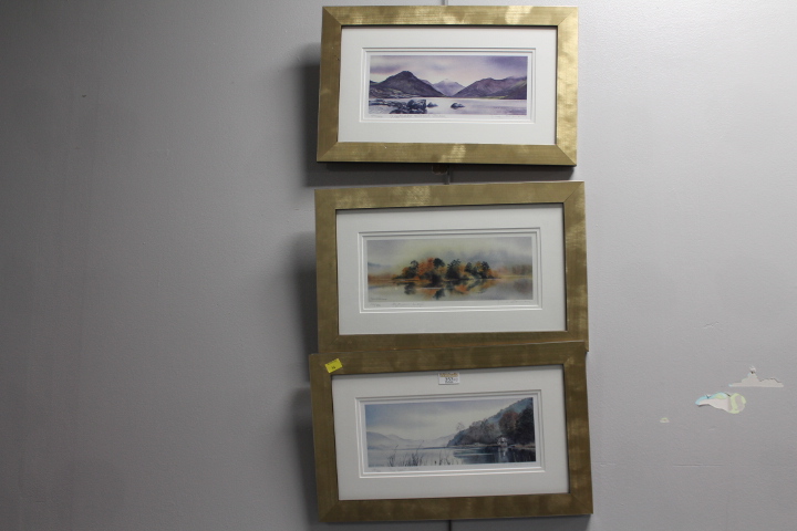 Three signed limited edition prints by Diana Gainey, Lake District scenes, Wastwater,