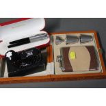 Hip flask gift set,