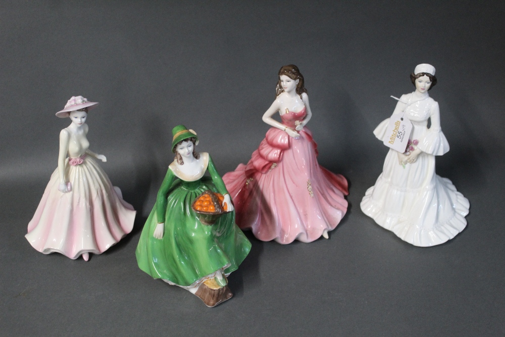 Four Coalport figurines "Ruby Anniversary", "Helen,