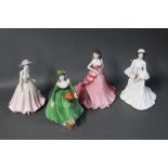 Four Coalport figurines "Ruby Anniversary", "Helen,