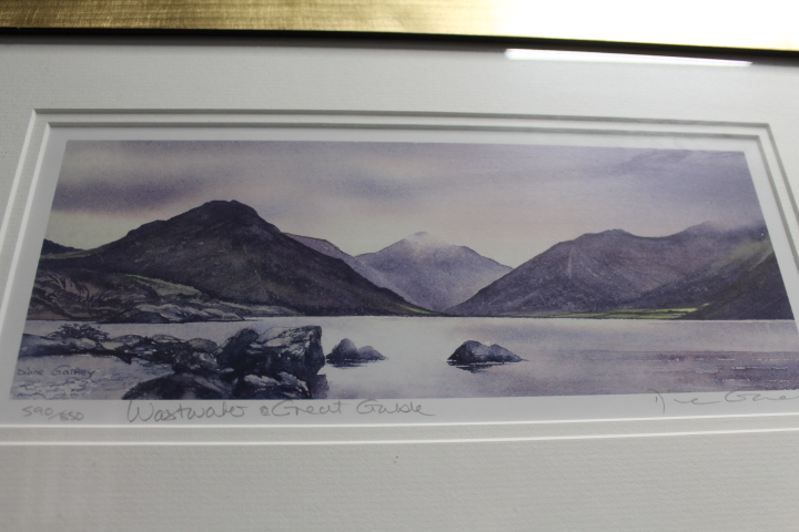 Three signed limited edition prints by Diana Gainey, Lake District scenes, Wastwater, - Image 3 of 3