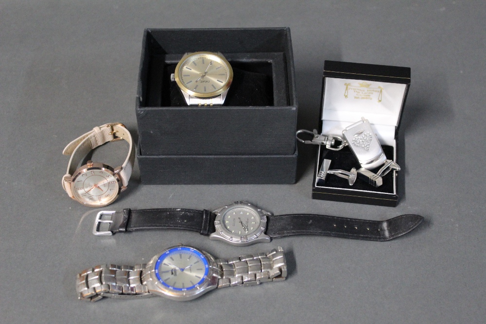 Box of ladies and gentlemen's wristwatches to include Next,