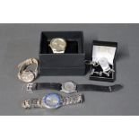 Box of ladies and gentlemen's wristwatches to include Next,