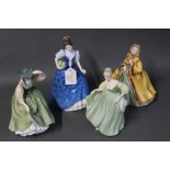 Four Royal Doulton figurines "Helen", "Buttercup",
