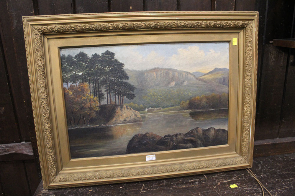 Gilt framed landscape oil on canvas,