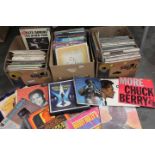 Three boxes of records,