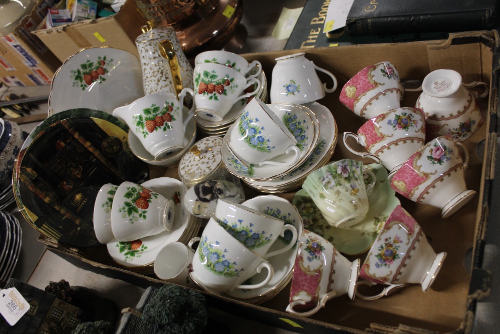 China plates, cups, saucers and teapots,