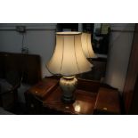 Table lamp with shade,