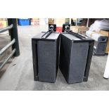 Pair of JVC Model SPMX50BK speakers with wall mounted brackets