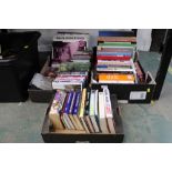Three boxes of books, CD's, DVD's,