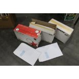 Three boxes of C4 white window envelopes