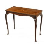 An Edwardian inlaid rosewood window table,