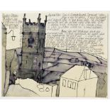 Percy Kelly (1918-1993), "Zennor Church Cornwall", inscribed 28th May 1983, signed, watercolour.