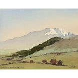 Len Roope (1917-2005), Skiddaw from Embleton, signed lower right, inscribed with title, watercolour.