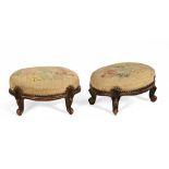 A pair of late 19th century foot stools,