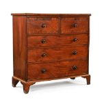 A 19th century mahogany chest of drawers,