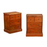 A pair of mahogany bedside chests,