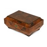 A Japanese parquetry and lacquered table box, complete with key. 36 cm x 35 cm x 15 cm.