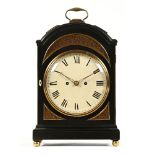 A Regency ebonised and brass mounted bracket clock by George Prior London,