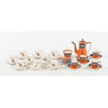 A Royal Worcester coffee set, comprising 9 cups and 9 saucers,