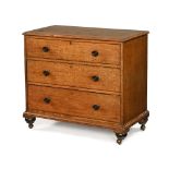 A 19th century oak blanket box, with moulded edge and hinged lift up top,