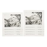 Alfred Wainwright (1907-1991), a collection of nine unframed signed prints,