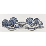A mixed collection of Spode blue and white dinner wares,