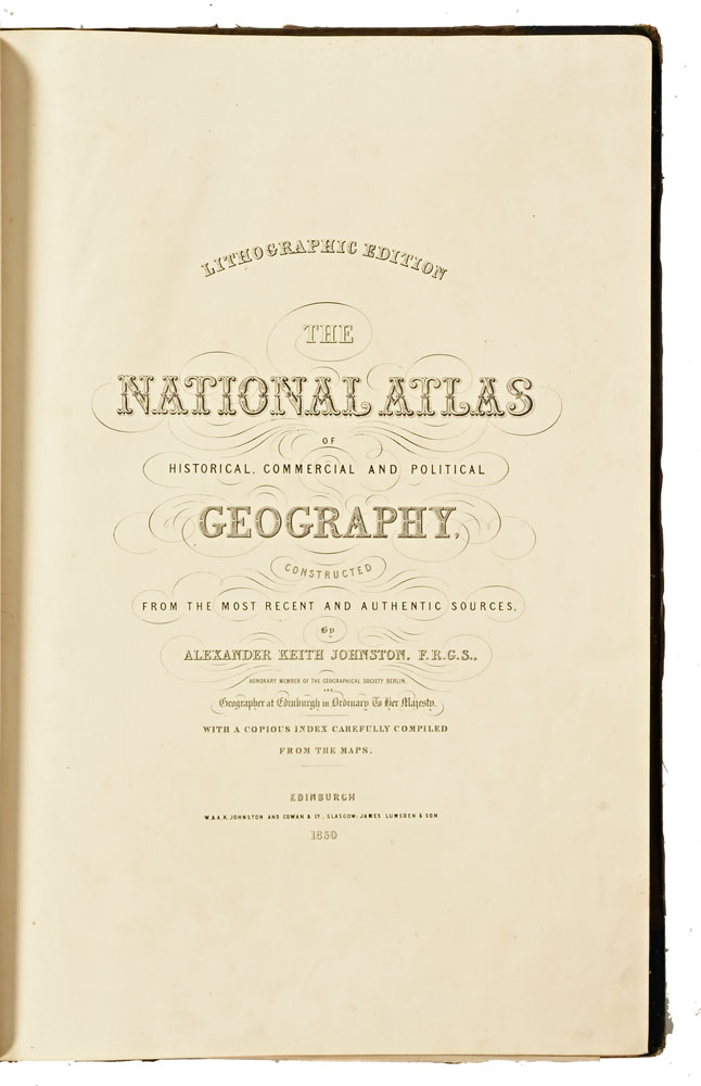 "The National Atlas of Historical Commercial and Political Geography, - Image 2 of 3