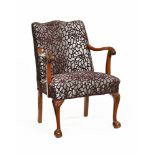 A Queen Anne style armchair,