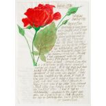 Percy Kelly (1918-1993), "Red Rose", inscribed 2nd July 1983, watercolour. 29.