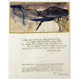 Percy Kelly (1918-1993), "Blue Tarn", inscribed Christmas 1986, signed, watercolour. 29.