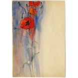 Percy Kelly (1918-1993), "Three Poppies", watercolour. 41.5 cm x 28.5 cm, unframed.