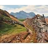 Arthur T Blamires (born 1930), "The Langdale Pikes from The Path to Blea Tarn from Little Langdale",