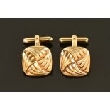 A pair of 9 ct gold cufflinks, 5.9 grams.