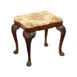 A Queen Anne style footstool,