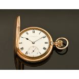 A 9 ct gold cased Hunter pocket watch by Thomas Russell & Son Liverpool,