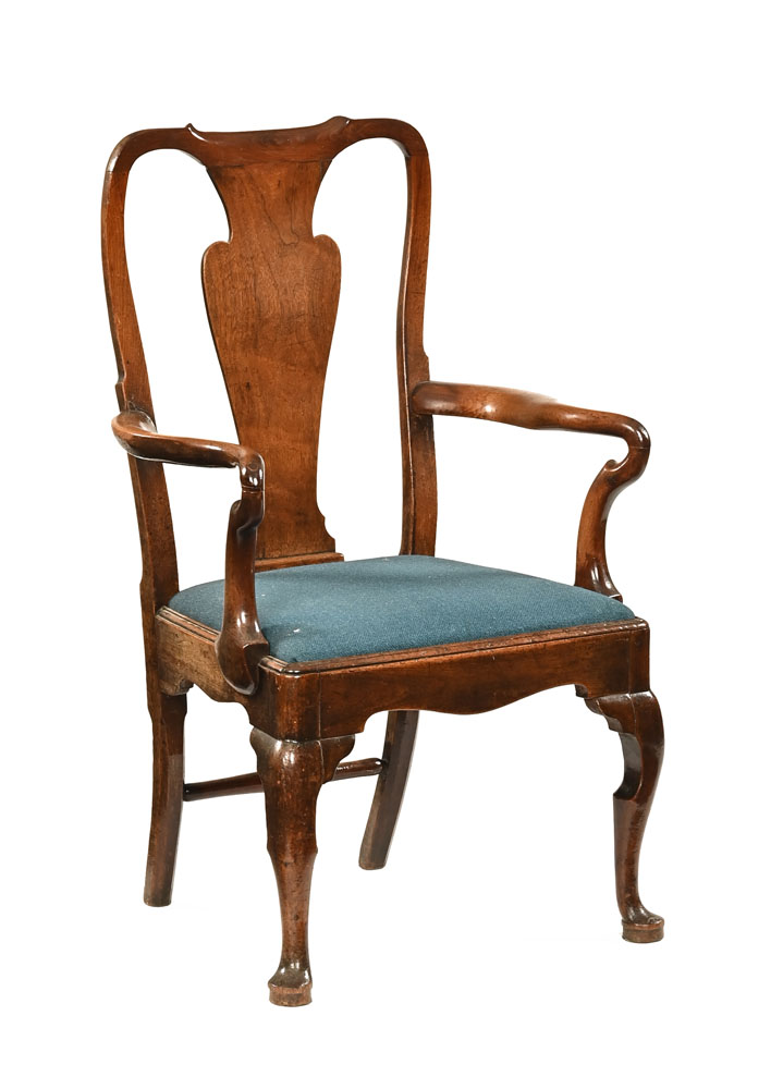 A 19th century oak carver dining chair,