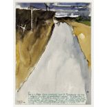 Percy Kelly (1918-1993), "Road to Fishguard", inscribed 3rd June 1990, signed, watercolour.