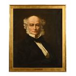 19th century oil painting on canvas, portrait of Robert Russell 1806-1875. 74 cm x 62 cm, framed.