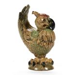 Cobridge stoneware, a Martin Ware style grotesque figure of a bird,