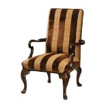 A George II style mahogany armchair,