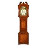 A 19th century oak and mahogany banded longcase clock, by Couldwell Deep-Coull,