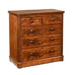 A Victorian mahogany chest of drawers,