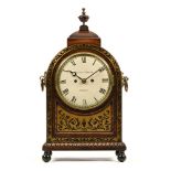 A Regency rosewood and brass cased twin fusee bracket clock, by Davie and Napper Reading.