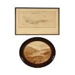 Manchester Corporation Water Works, plan showing works at Lake Thirlmere, print with printed colour,